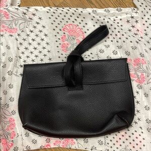 FREE PEOPLE vegan Black Clutch with Sleek Design